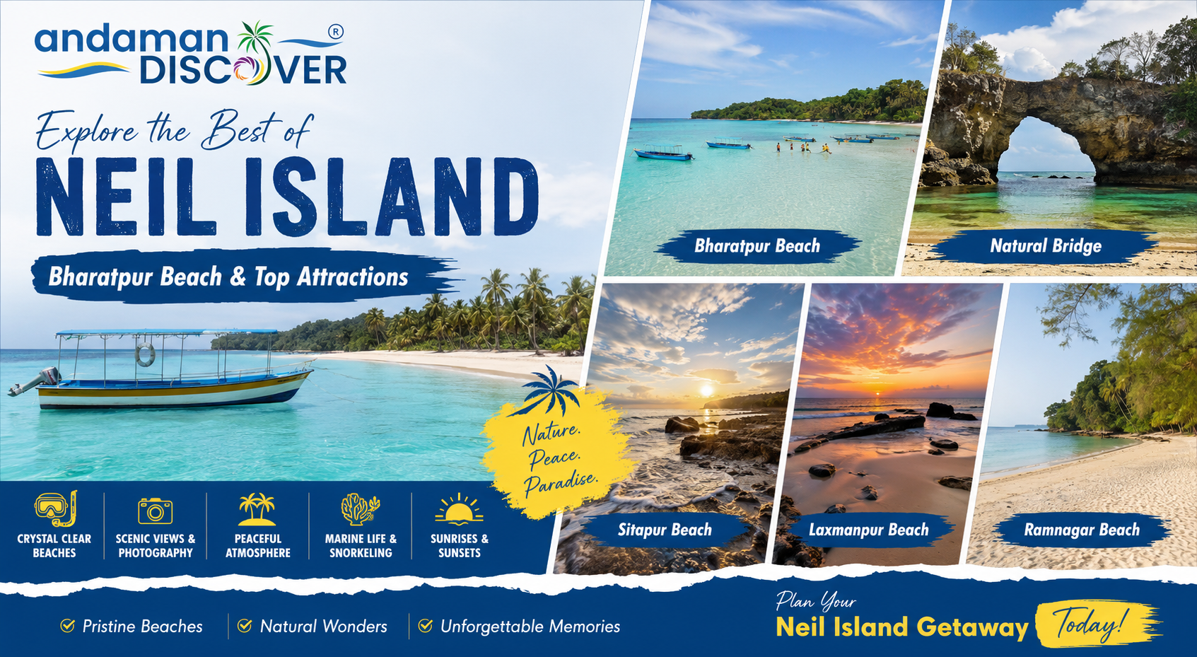 Bharatpur Beach Neil Island: Complete Guide to Natural Bridge, Laxmanpur Beach, Sitapur Beach & Ramnagar Beach