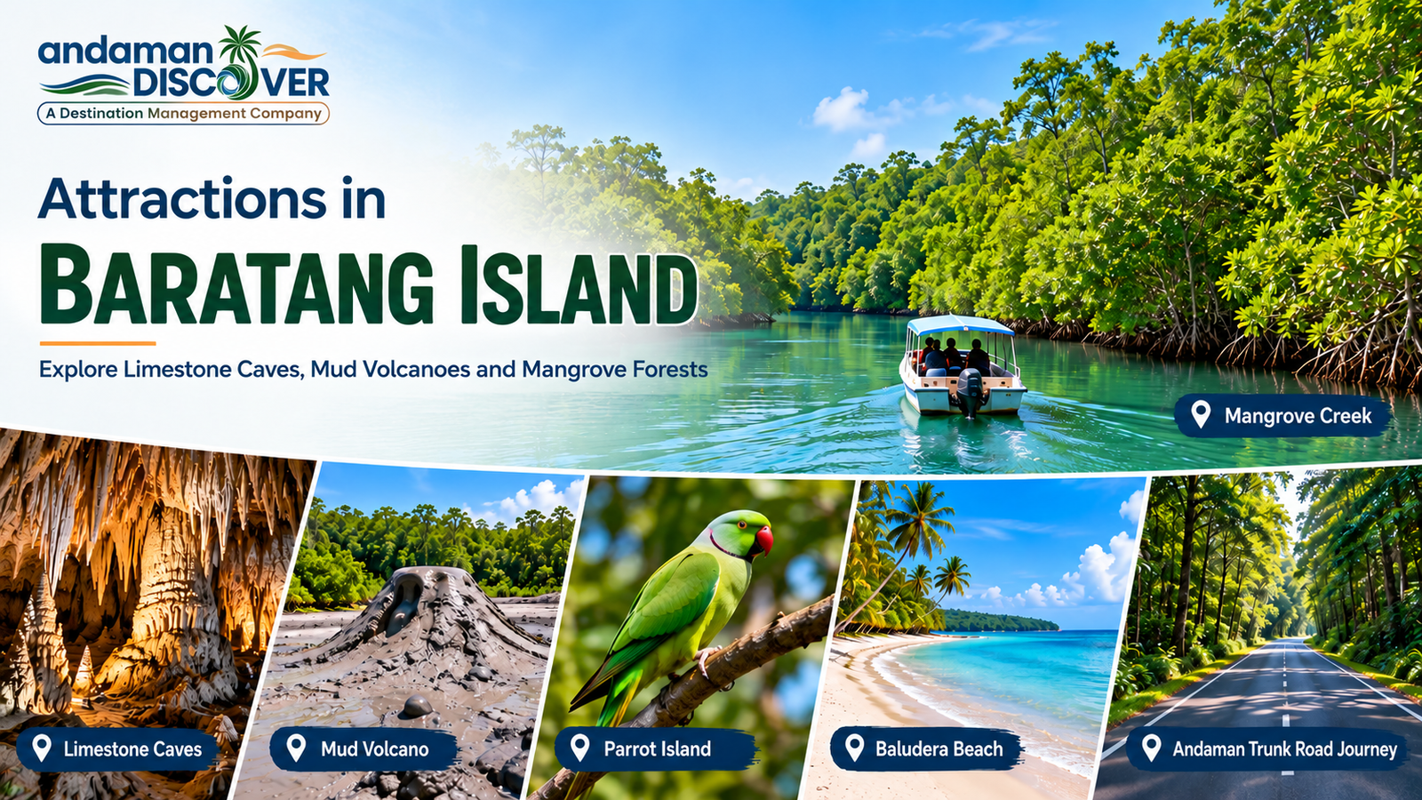 Attractions in Baratang Island