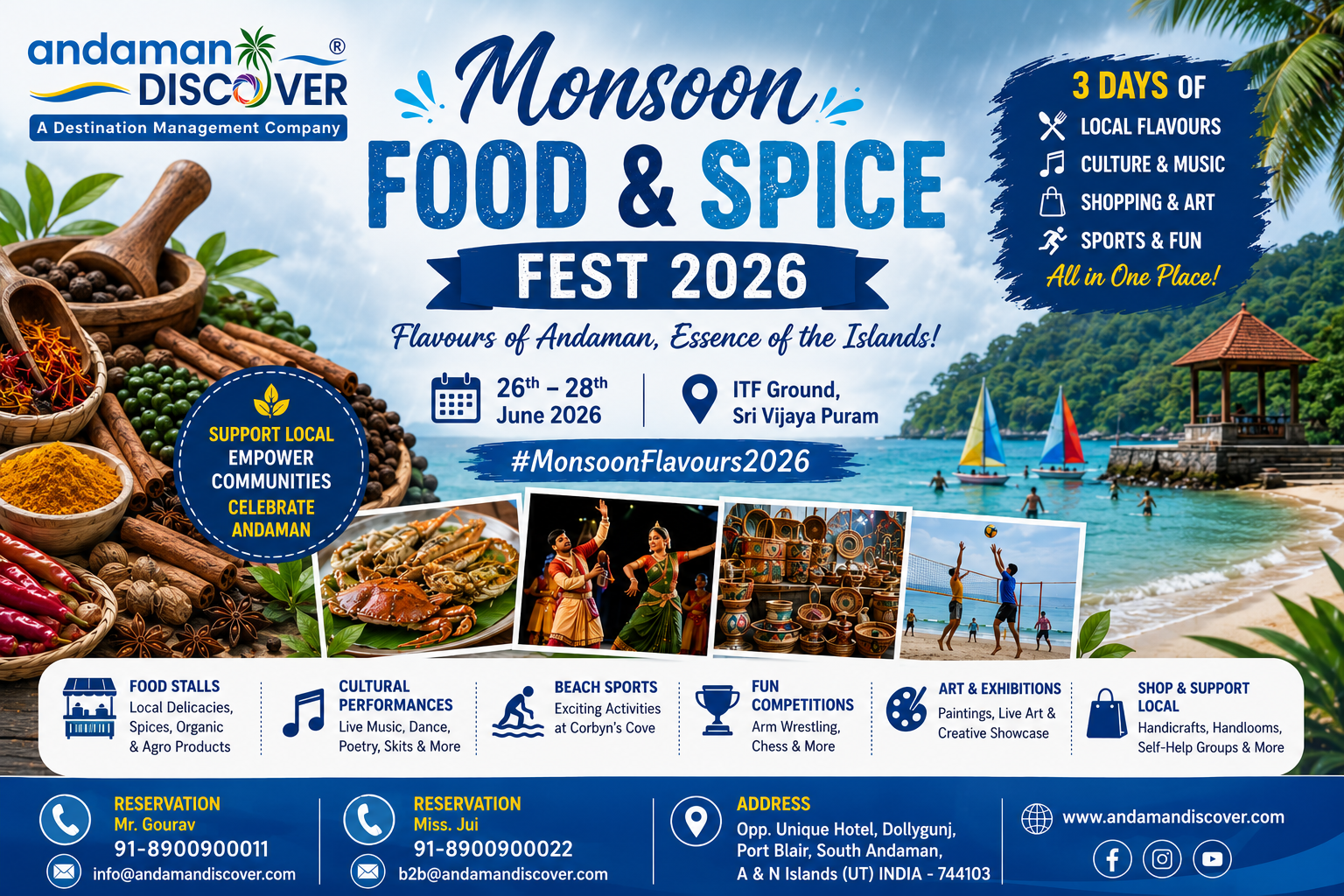 Andaman to Host Three-Day Monsoon Food and Spice Fest 2026 to Promote Tourism and Local Enterprise
